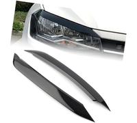 Pizgear 2 pezzi faro per auto lampada sopracciglio palpebra modanatura in ABS copertura del coperchio, per Vw, per Polo, per il 2019 2020 Rifinitura delle sopracciglia del faro