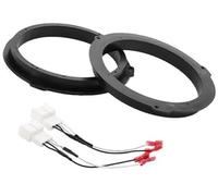 Pizgear 2 Set distanziatori for altoparlanti, tweeter, adattatori for distanziatori for altoparlanti, Ford, for Mustang, 2015-2018, impermeabili, for 6,5#39;#39; ABS nero anteriore posteriore Distanzi
