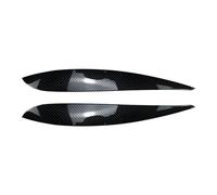 Pizgear 2x faro for auto lampada sopracciglio palpebra modanatura rivestimento coperchio decorativo, for VW, for POLO, for 9N 2005-2009 Adesivo per fari oscurati(Carbon Fiber)