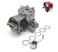 Pizgear 35MM Cilindro Carter Motore Alloggiamento Motore Pistone Anello Aspirazione Scarico Valvola Bilanciere Sollevatore Braccio Set GX25 GX25N HHT25S Anello del pistone della motosega