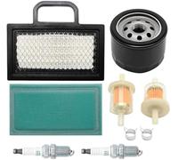 Pizgear 499486S Kit di messa a punto del filtro dell'aria con filtro del carburante, filtro dell'olio, candela di accensione, sostituzione, for John Deere, trattorino tosaerba D130 D140 L111, sostituz