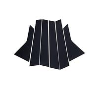 Pizgear 6 pezzi di montanti for finestrini for auto, finiture for porte, copertura, adesivo nero lucido, for Qashqai J10 2008-2013, accessori esterni Adesivi per pilastri