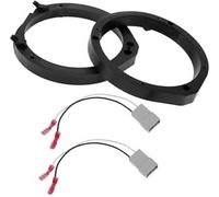 Pizgear Anello distanziatore for altoparlante, adattatore for distanziatore for altoparlante tweeter, for HR-V 2016-Up impermeabile nero 2 pezzi Distanziatore per altoparlanti auto