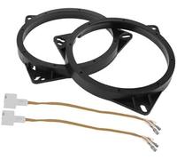 Pizgear Anello distanziatore for altoparlanti, adattatore for altoparlanti tweeter, for auto, for NISSAN, for Qashqai, porte anteriori e posteriori ABS nero con cablaggio audio impermeabile Distanziat