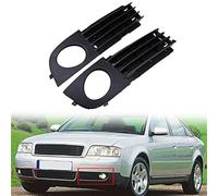 Pizgear Auto ABS ABS Paraurti anteriore sinistro/destro Fendinebbia Griglia di copertura della lampada, for, A6 C5 Berlina e Avant 2002-2005 Facelift Griglia fendinebbia anteriore(Black 1 Pair)