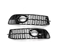 Pizgear Auto Fendinebbia Lunetta Copertura Paraurti Anteriore Fendinebbia Griglia, for, A6 C6 per, 2008-2011 4F0807681Q01C 4F0807681Q02C Griglia fendinebbia anteriore(Black Black Lamp Hole)