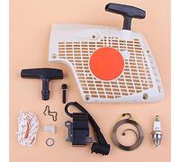 Pizgear Avviamento a strappo accensione molla elicoidale impugnatura corda kit nottolino motosega, for STIHL, MS270 MS280 11330803101 11334001350 Avviamento a strappo per motosega