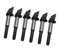 Pizgear Bobina di accensione 1/4/6 pezzi, for, 3 5 6 7 X3 X5 E46 E60 E65 0221504100 0221504464 12137551260 12131712219 Confezione di ricambio per bobina di accensione per auto(BLACK Onecolor)