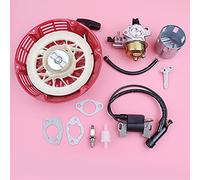 Pizgear Carburatore Bobina di Accensione Recoil Pull Starter Tosaerba Parte del Motore Choke Rod Guarnizione Tazza Kit GX390 13HP GX 390 Avviamento a Strappo per Tosaerba