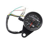 Pizgear Contachilometri for motocicletta Classico Delicato for 12V con indicatore di direzione in folle Tachimetro per motocicletta