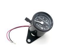 Pizgear Contachilometri universale for moto DC 12V Contachilometri for moto Doppio contachilometri con indicatore luminoso Tachimetro 0-140 km/h Tachimetro per motocicletta(Schwarz)