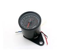 Pizgear Contagiri contagiri argento nero 12V 60mm 0-13000 giri/min Tachimetro per motocicletta(Schwarz)