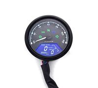 Pizgear Contagiri universale for motocicletta da 12 V, tachimetro, misuratore di carburante, cruscotto, indicatore digitale LCD con staffa Tachimetro per motocicletta(Only Speedometer)