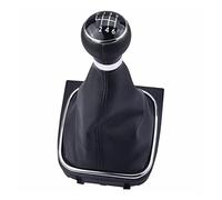 Pizgear Copri leva cambio auto in pelle PU Pomello cambio auto Cuffia leva cambio Cuffia antipolvere, for VW, for Golf, 5 6 Pomello cambio auto Pomello del cambio auto(BLACK 6 Speed)