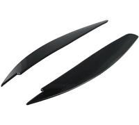 Pizgear Copri sopracciglia per fari auto, per BMW Serie 1 E87 E88 E81 E82 Coperture per palpebre con finiture nere Abs Kit in fibra di carbonio 2 Rifinitura delle sopracciglia del faro
