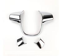 Pizgear Custodia adesiva for coprivolante con finiture cromate in ABS, for Ford, for Focus 3 Mk3 2012 2014, for Kuga 2013 2015, accessori auto Adesivo per volante(A Type Chrome 3pcs)