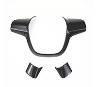 Pizgear Custodia adesiva for coprivolante con finiture cromate in ABS, for Ford, for Focus 3 Mk3 2012 2014, for Kuga 2013 2015, accessori auto Adesivo per volante(A Type Carbon 3pcs)