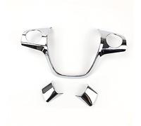 Pizgear Custodia adesiva for coprivolante con finiture cromate in ABS, for Ford, for Focus 3 Mk3 2012 2014, for Kuga 2013 2015, accessori auto Adesivo per volante(B Type Chrome 3pcs)