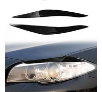 Pizgear Decorazione for faro anteriore for auto, palpebra, sopracciglio, 2 pezzi, for BMW Serie 5 F10 2010 2011 2012 2013 Modifica auto nera lucida Adesivo per fari oscurati
