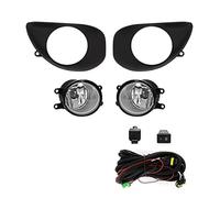 Pizgear Fendinebbia a LED, for Toyota, Yaris 2006 2007 2008 Lampada paraurti di Guida Luce di Marcia Diurna DRL Accessorio for Auto Fendinebbia Gruppo fendinebbia per Auto(Black Halogen Model)
