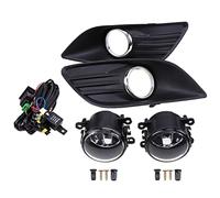 Pizgear Fendinebbia anteriori + Kit copertura griglia griglia lampada H11 12V 55W, for Ford, Focus, MK2 Griglia fendinebbia anteriore(Black Without Wire)
