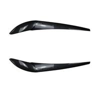 Pizgear For BMW X3 F25 X4 F26 2014-2018 2 pezzi ABS faro dell'auto sopracciglio palpebre copertura Trim faro sopracciglio adesivo palpebra nero lucido Copri-sopracciglia per fari(Carbon Look)