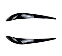 Pizgear For BMW X3 F25 X4 F26 2014-2018 2 pezzi ABS faro dell'auto sopracciglio palpebre copertura Trim faro sopracciglio adesivo palpebra nero lucido Copri-sopracciglia per fari(Gloss Black)