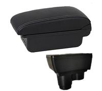 Pizgear For Dacia, for Duster 2019-2022 Scatola bracciolo for auto Scatola portaoggetti for console centrale for auto con accessori USB Bracciolo per auto(BLACK B White Line 3usb)