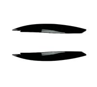 Pizgear for, for Serie 1 E81 E82 E87 E88 2004-2014 Gloss Black ABS Auto Faro anteriore Sopracciglia Palpebre Kit corpo vettura Tuning Adesivo protettivo per fari(Gloss Black)