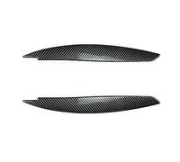 Pizgear for, for Serie 1 E81 E82 E87 E88 2004-2014 Gloss Black ABS Auto Faro anteriore Sopracciglia Palpebre Kit corpo vettura Tuning Adesivo protettivo per fari(Carbon Look)