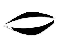 Pizgear For Hyundai, for Veloster 2011-2017 Gloss Black Car Faro anteriore Sopracciglio Palpebra Trim Adesivo Copertura ABS Cornice decorativa automatica Adesivo per fari oscurati