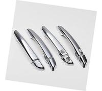 Pizgear, for Hyundai, Tucson 2015 2016 2017 2018 2019 Copertura della ciotola della maniglia della portiera dell'auto in fibra di carbonio cromata Coprimaniglia antigraffio(Silver 2 Buttons)