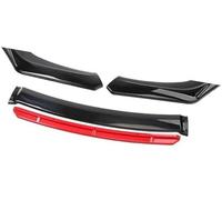 Pizgear For Jetta, Auto Paraurti Anteriore Spoiler for Labbro Kit Corpo Paraurti Decorativo Canard Lip Splitter Berlina Larghezza Inferiore a 176 cm Spoiler Spoiler anteriore(BLACK Bright Black Red)