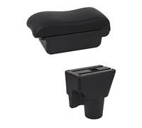 Pizgear For Kia, for Picanto Scatola portaoggetti for console centrale con bracciolo con accessorio USB for styling auto interno Bracciolo per auto(BLACK C2 Black Line)