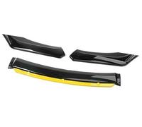 Pizgear For Mazda, auto Paraurti anteriore Lip Spoiler Kit corpo Paraurti decorativo Canard Lip Splitter Berlina Larghezza inferiore a 176 cm Spoiler Spoiler anteriore(BLACK Black Yellow)
