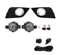 Pizgear for Nissan, Sentra 2016 2017 2018 2019 Fendinebbia alogeno Luci di Marcia Diurna for Automobili con Cavi Accessori di Ricambio Fendinebbia Gruppo fendinebbia per Auto(Black LED White)