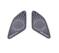 Pizgear For Skoda, for Karoq, 2018 2019 2020 Auto-styling in acciaio inox Car Door Audio Altoparlante Copertura Decorativa Trim adesivo 3D Rivestimento per altoparlanti auto(Black-02)