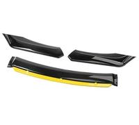 Pizgear For Toyota, Auto Paraurti Anteriore Lip Spoiler Kit Corpo Striscia Decorativa Paraurti Canard Lip Splitter Berlina Larghezza Inferiore a 176 cm Spoiler Spoiler anteriore(BLACK Black Yellow)