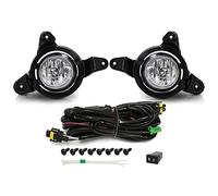 Pizgear for Toyota, CHR C-HR 2016 2017 2018 DRL Fari Fendinebbia Luci diurne a LED for Auto con Cavi Accessori for Auto Fendinebbia Gruppo fendinebbia per Auto(Black Halogen)