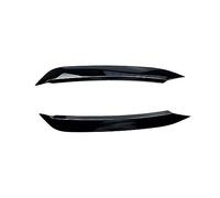 Pizgear For VW, for Polo MK6 2017 2 pezzi fari anteriori sopracciglio palpebre adesivi neri lucidi ABS rivestimento della copertura accessori tuning car styling Adesivo per fari oscurati(Gloss Black)
