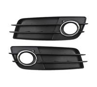 Pizgear Griglia fendinebbia Lampada paraurti anteriore for auto Griglia paraurti for auto Copertura fendinebbia in rete, for, S4 A4, per, B8 Griglia fendinebbia anteriore(Black 1 Pair)