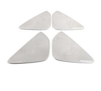 Pizgear In Acciaio Auto Cancello Porta Altoparlante Pad Audio Copertura Cornice Adesivo Accessori, for Chevrolet Equinox 3rd 2017-2020 Rivestimento per altoparlanti auto(Silver With Logo)