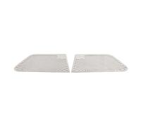 Pizgear In acciaio inox pannello porta altoparlante copertura cornice adesivo modanatura accessori, for Toyota, Avalon XX50 2018-2020 Rivestimento per altoparlanti auto(Matte Silver-Logo)