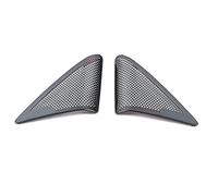 Pizgear In acciaio inox pannello porta altoparlante copertura cornice adesivo modanatura accessori, for Mazda, CX-30 2020 Rivestimento per altoparlanti auto(Brushed Black D)