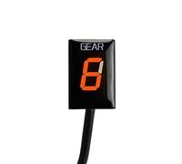 Pizgear Indicatore di marcia 1-6 Livello Velocità Numbe Gear Disply Meter, for YZF-R6S YZF R6S 2006 2007 2008 2009 Indicatore di marcia per moto(BLACK Orange)