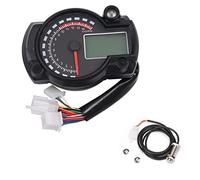 Pizgear Indicatore di tachimetro digitale LCD for motocicletta, 15000 giri/min, contachilometri impermeabile, contachilometri, 7 colori, cruscotto universale Tachimetro per motocicletta(With sensor)