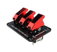 Pizgear Interruttore di avviamento motore a bilanciere con luce a 3 bande for auto da corsa, barca, accensione a levetta ribaltabile Interruttore di accensione marino