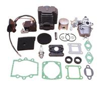 Pizgear Kit bobina di accensione carburatore pistone cilindro da 40 mm, for Robin, set paraolio guarnizione aspirazione elemento filtro aria NB411 CG411 Guarnizione del carburatore