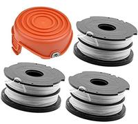Pizgear Kit di sostituzione, for decespugliatore Black Decker GL675 GL680 GL685 GL686 GL687 GL690 1 tappo di copertura, 3 bobine di filo Bobina di filo per tosaerba