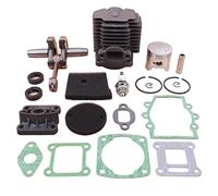 Pizgear Kit pistone albero motore cilindro da 40 mm, for Robin, set di candele con guarnizione paraolio aspirazione NB411 EC04 CG411 Guarnizione del carburatore